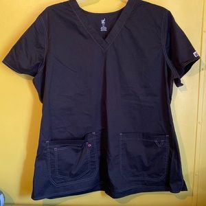 Black Mc2 scrub top, size 3xl